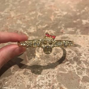Betsey Johnson Skull Hinged Bangle